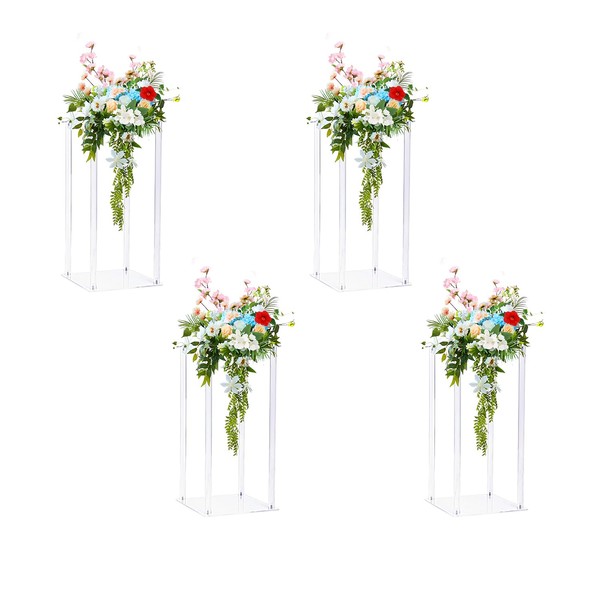 Tgxncsd 15.75in 4pcs Acrylic decorative flower stand +Led String Light