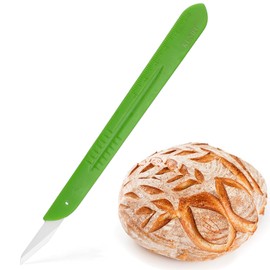 KUNIFU Bread Lame Bread Scoring Tool for Sourdough Scoring, Ceramic Scoring Knife for Bread Baking, Bread Scorer with Protective Cover, for Homemade and Bakery Use, Green