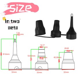 Jindizi Electric air Pump nozzles, Portable Quick Fill Perfect Inflation nozzles, Outdoor Camping nozzles (2 Sets)