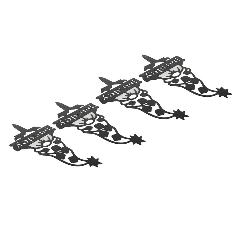4Pcs Garden Gnome Plant Markers Durable Rustproof Decorative Metal Plant
