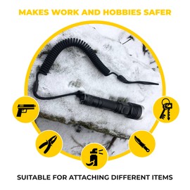 EdcX Paracord Nylon Tactical Lanyard made in Ukraine, spiral cable, elastic key pendant made of Paracord