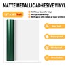 AHIJOY Dark Green Vinyl Permament Adhesive 12" x5FT Satin Metallic