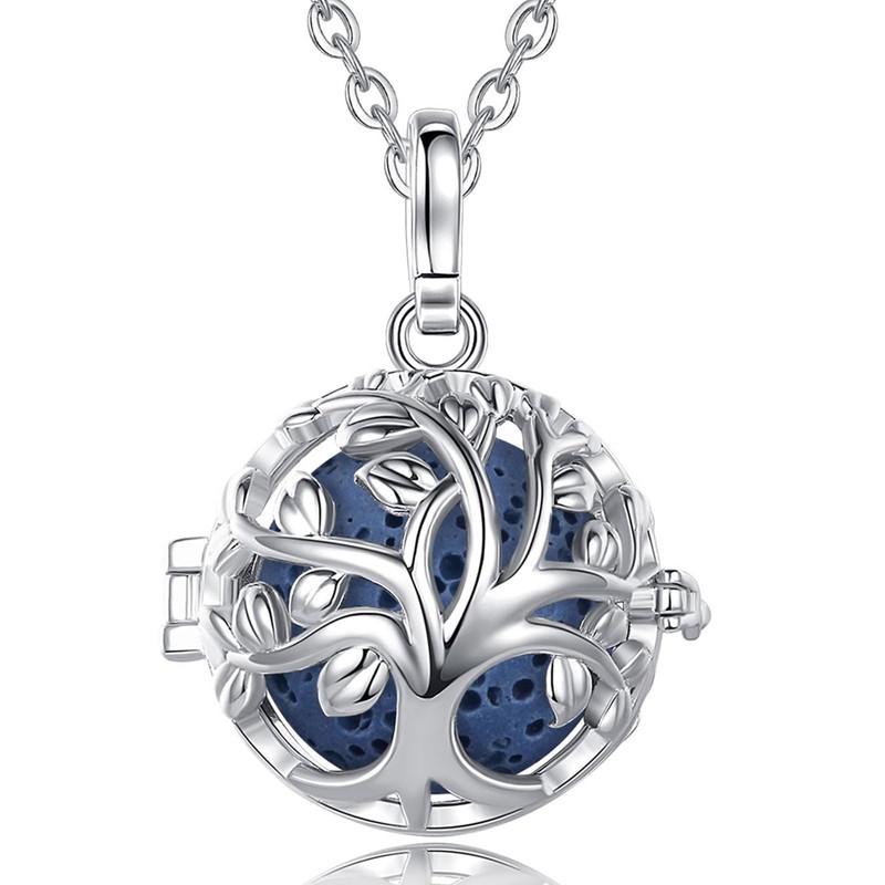 INFUSEU Aromatherapy Necklaces for Women Essential Oil Diffuser Jewelry Lava