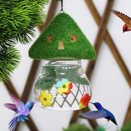 Hummingbird Feeder,Hummingbird Feeders Hangable Bee-Proof for Outdoors | No Drip Easy Clean Feeding Supplies Decoration for Garden Window Outside Deck Backyard