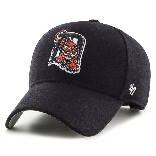 47 Brand Curved Strapback Cap - Melton Detroit Tigers Retro
