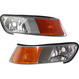 For 1998-2002 Mercury Grand Marquis Pair Driver and Passenger Side Turn Signal/Side Marker Light DOT Certified FO2550124 FO2551124 - Replaces XW3Z 15A201 BB XW3Z 15A201 AB ;