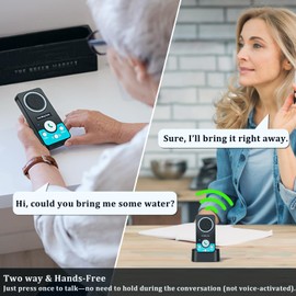 VJANW Intercoms Wireless for Home, 2 Way Audio Hands-Free Long Range Wireless Intercom System, 4 Ringtones 8 Volume Levels, Up to 10 Days Standby Intercom Syetem for House, Office, Classroom, Black