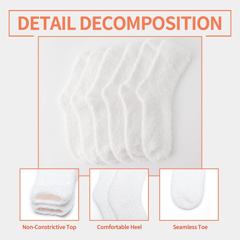 TOCONFFON Women's Cozy Fluffy Fuzzy Socks Plush Home Slipper Socks