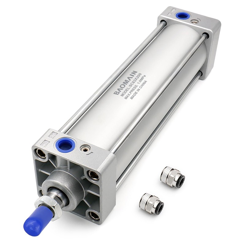 Baomain SC 63x200 Pneumatic Cylinder, 2-1/2" Bore, 8" Stroke, 3/8"