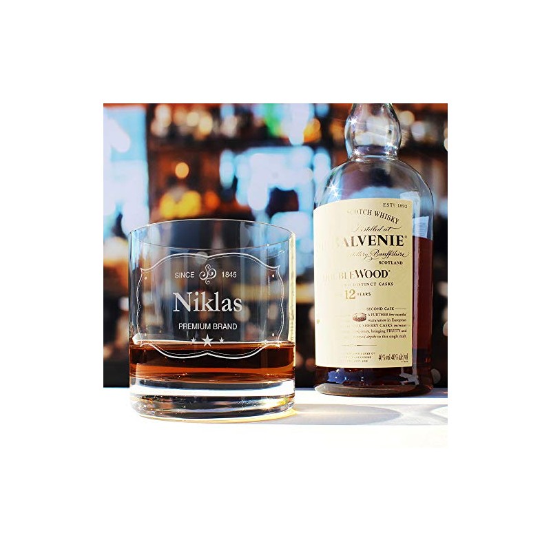 printplanet - Whiskyglas mit Namen Niklas graviert. - Leonardo® Whiskeyglas