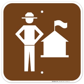 Ranger Station Symbol Only Sign, 12x12 Inches, Rust Free .040 Aluminum, Fade Resistant, Made in USA