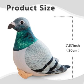 RIUAHST Dove Plush Doll 20 cm Dove Plush Toy Stuffed Dolls Fluffy Stuffed Toy for Cuddling Playing & Sleeping Suitable for Boys and Girls Birthday