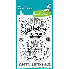 Lawn Fawn LF2599 Giant Birthday Message Stamp Set - Clear