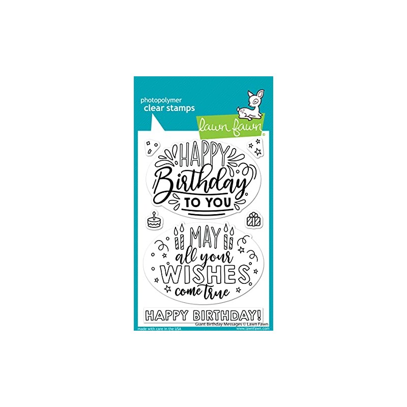 Lawn Fawn LF2599 Giant Birthday Message Stamp Set - Clear