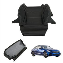 WFLNHB Artificial Leather Front Driver Side Bottom Seat Cover Black Replacement for C-Class 2015-2021 C300 2016-2018 C250 C350e 2015 C350 C400