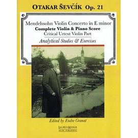 Violin Concerto in E minor: with analytical studies and exercises by Otakar Sevcik, Op. 21 Violin and Piano critical violin part