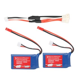 2Pcs 7.4V 1100mAh Lithium Battery with Charging Cable Fit for WLtoys V262 V333 RC Quadcopter