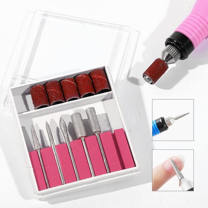 YFFSFDC Nail Care Set, 11 Pieces, Nail Drill Bit Set,