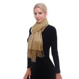 RIIQIICHY Ladies Camel Scarf for Women Scarves Wraps Winter Cashmere Like Pashmina Shawl Wedding Gifts