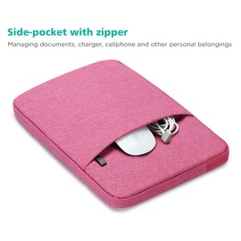 NIDOO 13" 14" Laptop Sleeve Case for 14" MacBook Pro M2 M1 / 14" ThinkPad X1 Carbon Gen 11/14" ThinkPad X1 Yoga Gen 8 / Yoga 9i Gen 8/13.5" Surface Laptop 5, Protective Case Notebook Bag, Rose