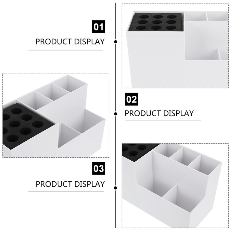 SAFIGLE Hairdressing Tool Storage Organizer Box Removable Compartment 10-Piece Capacity