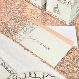 EID by MUBARAK DECORATION - 12 Envelopes Eid Mubarak - 9.5 x 17.5 cm - High Quality - Aid Mubarak - for a Party After Ramadan Beautiful