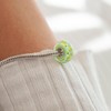 MATERIA by Matthias Wagner Glass Beads Charms with Flowers Green