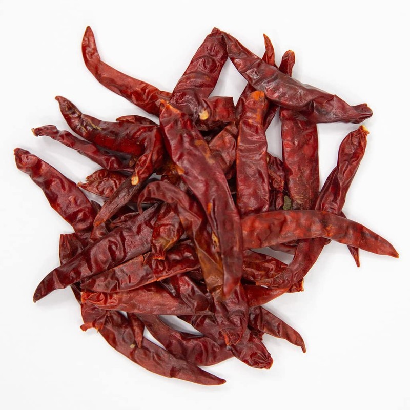 4oz Dried Chile de Arbol, Dried Whole Red Chili Peppers