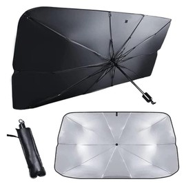 GOOLEESION 2023 Car Sunshade, Car Sun Shade, Car Front Shield, Umbrella, Folding Front Sunshade, 10 Reverse Folding, Easy Installation, Light Blocking, Heat Blocking, UV Protection, Sleeping in Car,