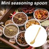 BOXOB 6pcs Tiny Gold Stainless Steel Spoons, 3 x 0.6