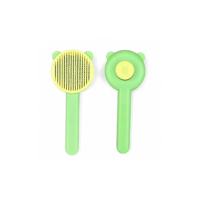 Cat Grooming Slicker Brush – Self-Cleaning Deshedding Comb with One-Click