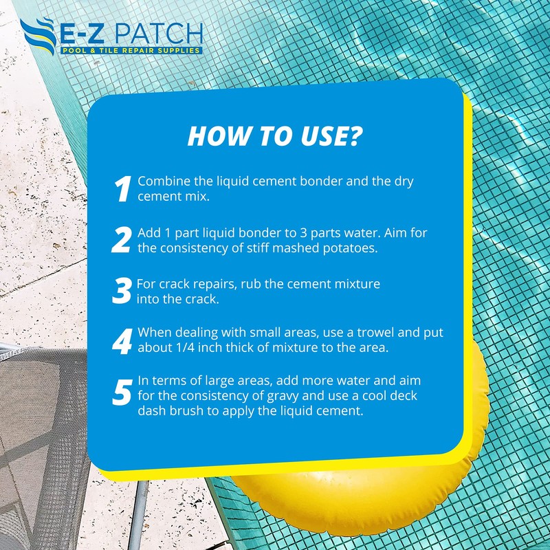 E-Z Patch 2 Pool Patch Repair Kit for Pool Decks