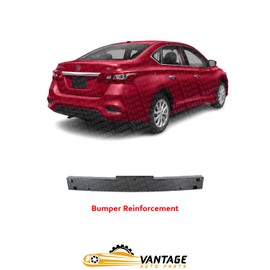 Vantage Auto Parts - Rear Bumper Reinforcement Compatible with Nissan Sentra 2013-2019 | Direct Replacement | Steel | H50323SHMH | NI1106176
