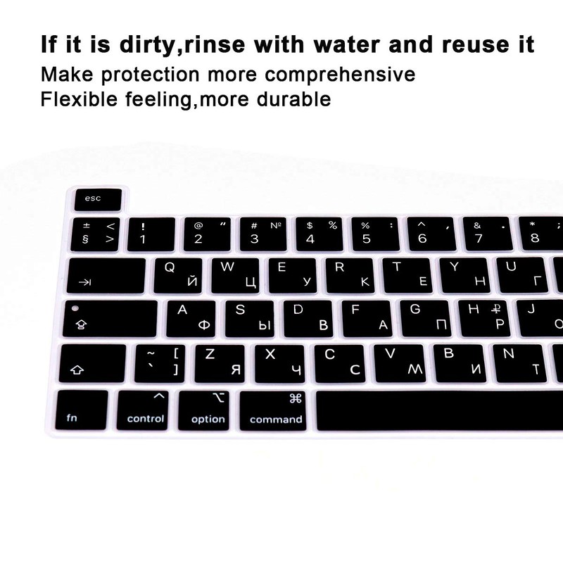 MMDW Russian Language Silicone Keyboard Cover Skin for MacBook Pro