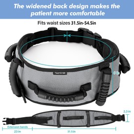 Gait Belt Transfer Belts with Padding Handle,Transfer Belts for Lifting Seniors with One-Click Buckle,Medical Nursing Gait Belt for Patient Assist, Elderly, Handicap, Physical Therapy (Grey)