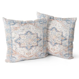 Snylcce Boho Throw Pillow Covers Set of 2 Seashell Antique & Vintage Design Double Sided Pattern 40x40 cm Soft Cushion Covers for Garden Couch Sofa Bed Decorative 16x16 Inch Pillowcases