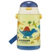 Skater SSH4C-A Dinosaurus Picture Water Bottle with Straw Push Open