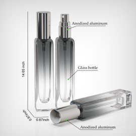 seafulee 15ml 5PCS Refillable Travel Perfume Atomizer Bottles,Mini Empty Colorful Cologne Spray Bottle,Mini Size Sprayer Portable for Travel and Sample Container Toiletries Dispenser (Grey)