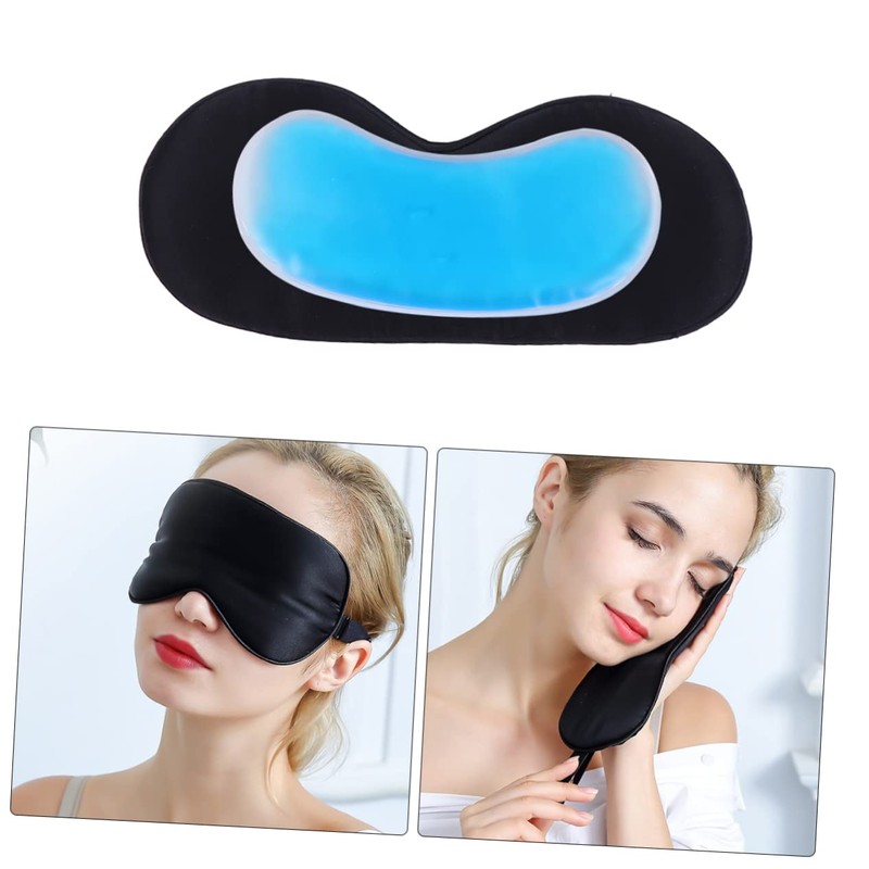 Baluue 2pcs Travel Eye Mask for Airplane Silk Sleep Mask