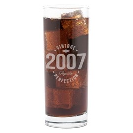 Dust and Things Vintage Aged to Perfection Highball Glass, Engraved Birth Year 1934-2007, 25.5 cm (2007)