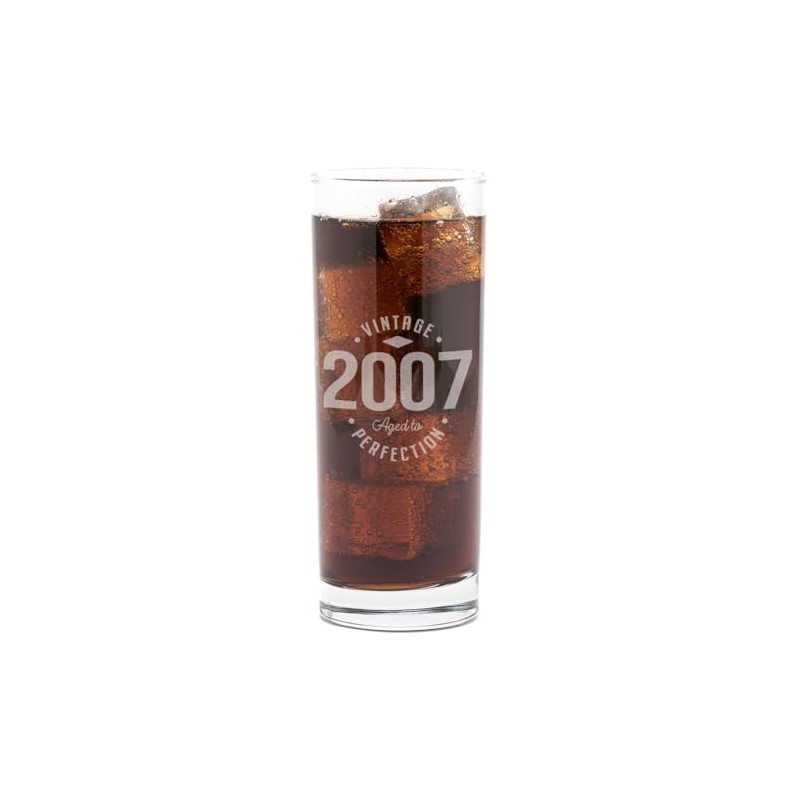 Dust and Things Vintage Aged to Perfection Highball Glass, Engraved
