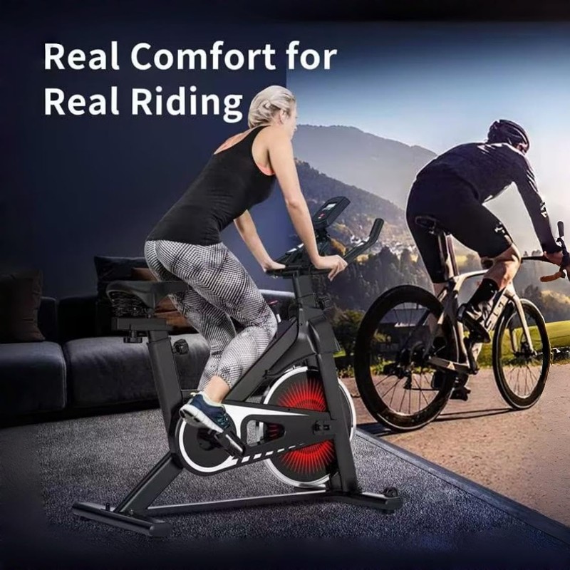 Stationary Bike Exercise Bikes for Home, Adjustable Magnetic Resistance &