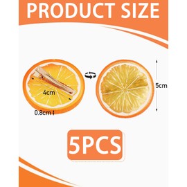 IPNSDON 4 Pieces Hair Clips Set Orange Hair Clips Elastic Hair Bands for Girls and Women Cute Fruit Hair Accessories for Carnival Costume Party