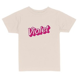 Violet Doll Font Toddler Kids T-Shirt 2T Natural
