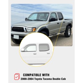 YEBOOCA Compatible with Toyota Tacoma Double Cab 1995-2004 Weatherstrip Window Moulding Trim Seal Belt 4Pcs Replace 68180-04010 68230-04010 68160-04020 68210-04020