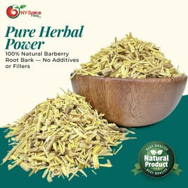 NY Spice Shop Barberry Root Bark - Cut & Sifted Dried Berberis Vulgaris Herb - Natural Plant-Based Ingredient Botanical Herb For Teas Tinctures & Herbal Blends (16 Ounce)