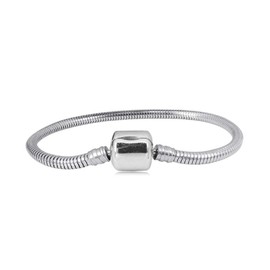 SBI Jewelry Snack Chain for Charm Bead Spacer Stainless Steel Bracelet Jewelry Women Mom Daughter Sister Granddaughter Wife Girlfriend Family Birthday Anniversary Mothers Day, 18 CM