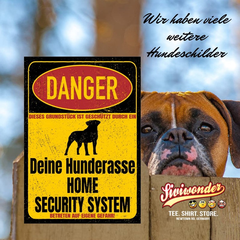 Bernese Mountain Dog Sign Danger Security System Door Sign Dog