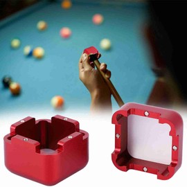 MUNEFE Pool Cues Chalk Holder, Aluminum Portable Cues Tip Chalk Holder, Magnetic Billiard Pool Chalks Carrier Case for Billiard Lovers (Red)