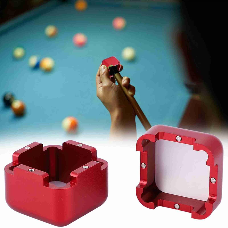 MUNEFE Pool Cues Chalk Holder, Aluminum Portable Cues Tip Chalk